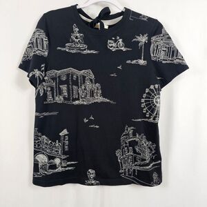 Maje Toulouse Embroidered Cotton Jersey T-Shirt in Black - Size 2